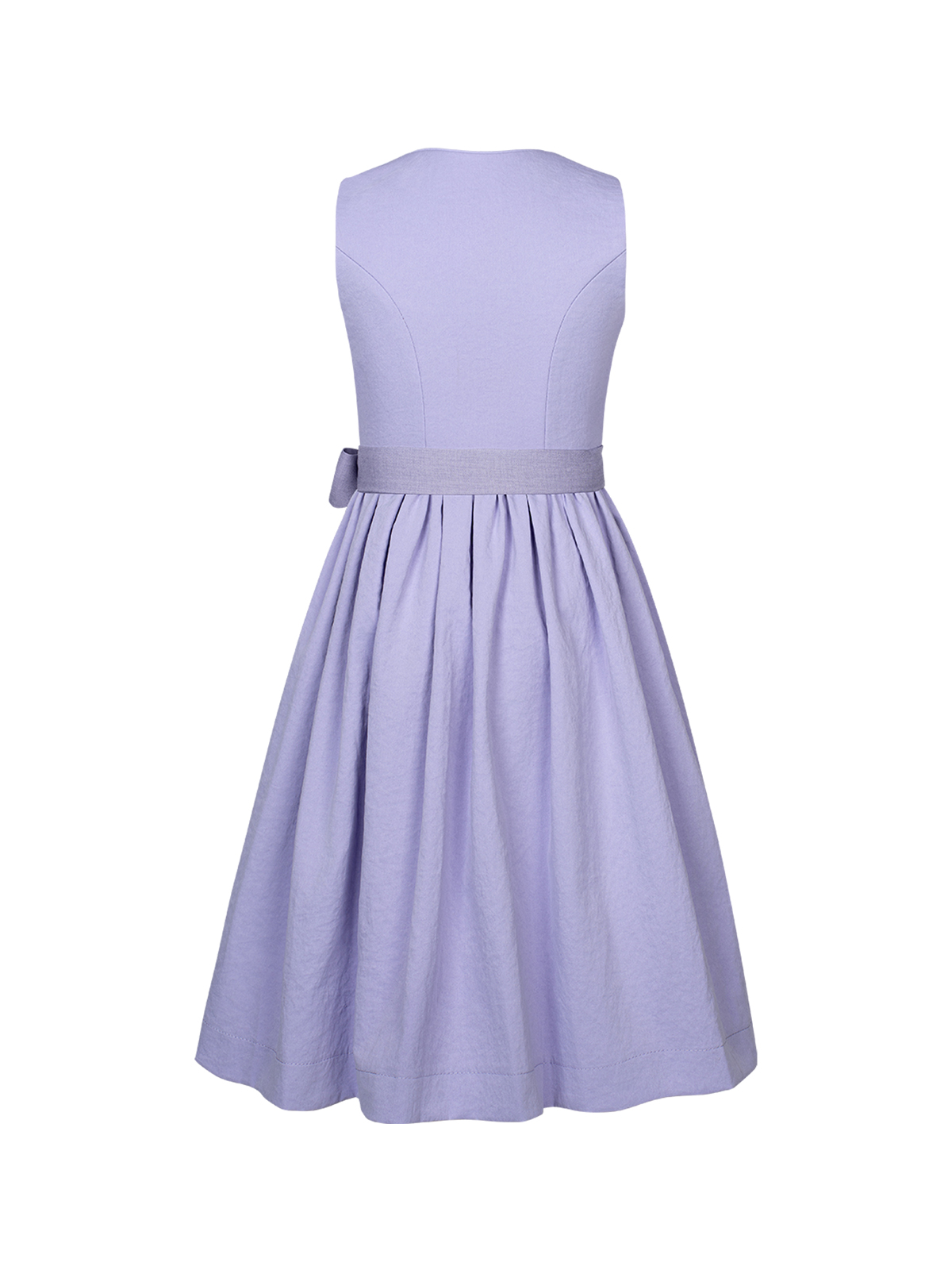 Ein bezauberndes lila Dirndl mit floralen Details
