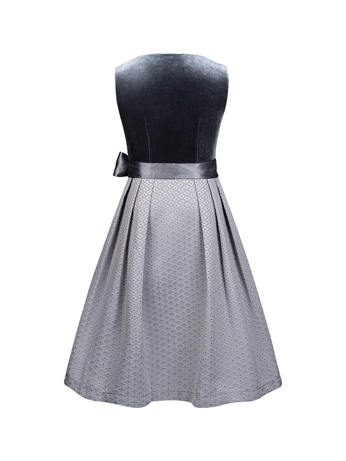 Dirndlkleid mit Ärmel in Grau