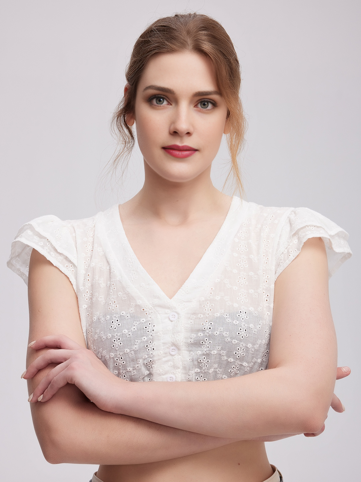 Dirndl Bluse in Weiß