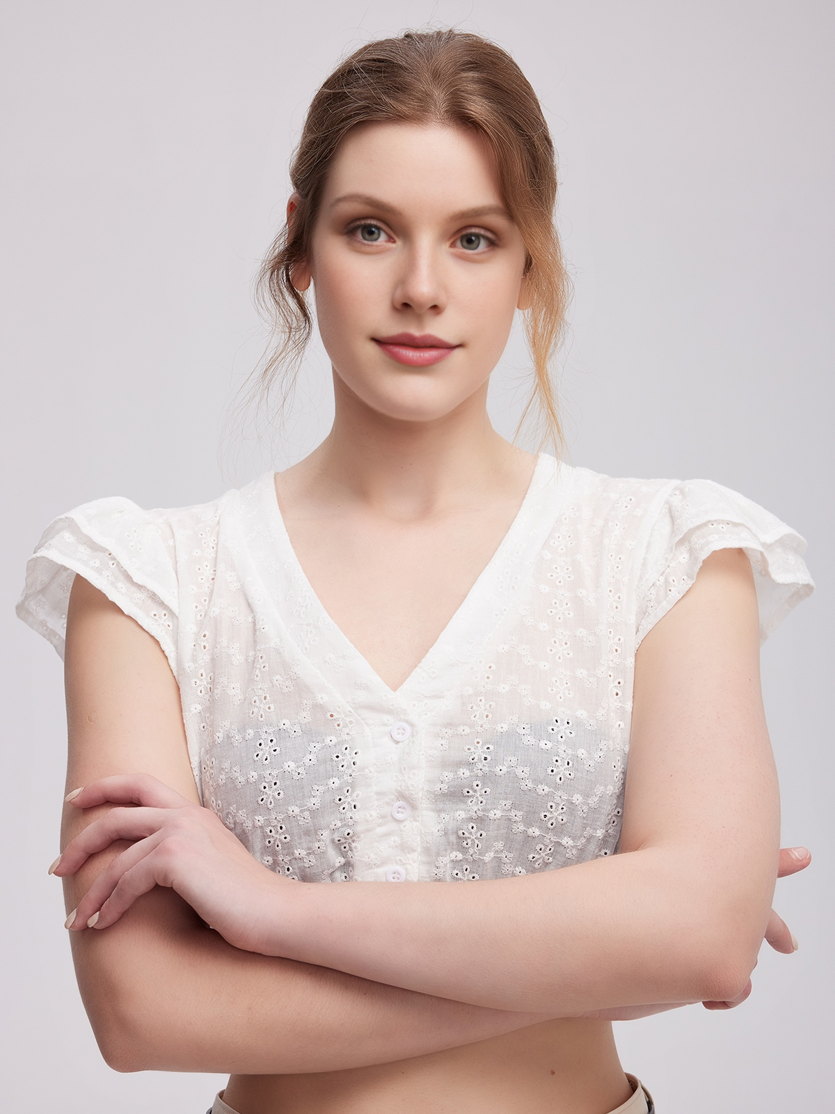 Dirndl Bluse in Weiß
