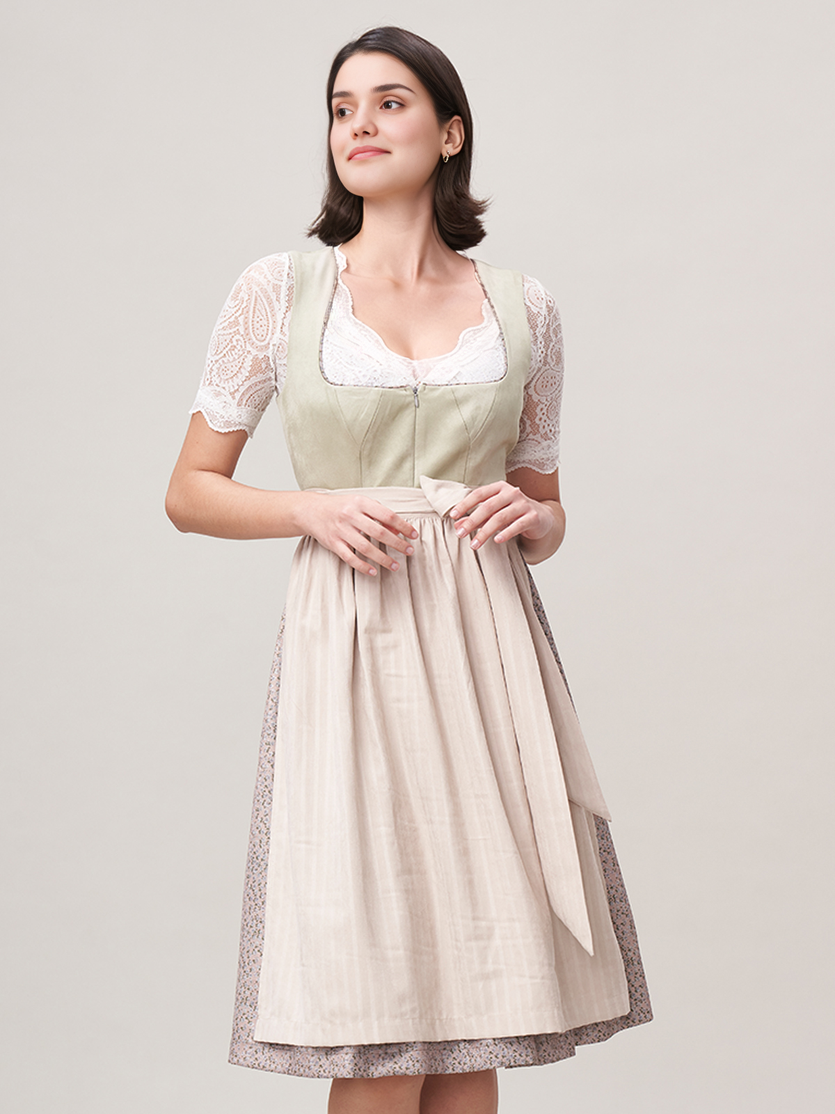 Modernes Dirndl in Grün – perfekt für Stadt und Land