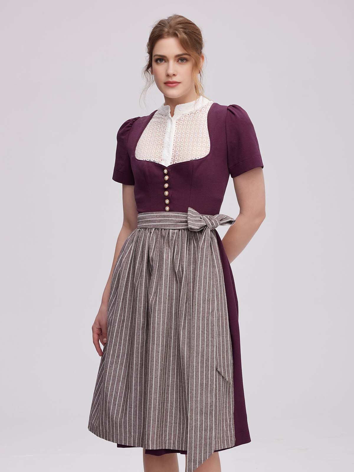 Moderne Dirndlbluse in Lila