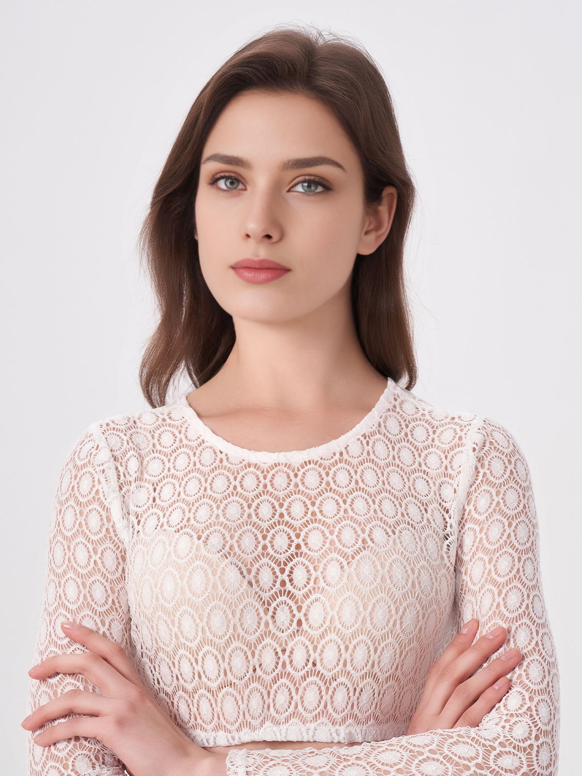 Dirndl Bluse in Weiß