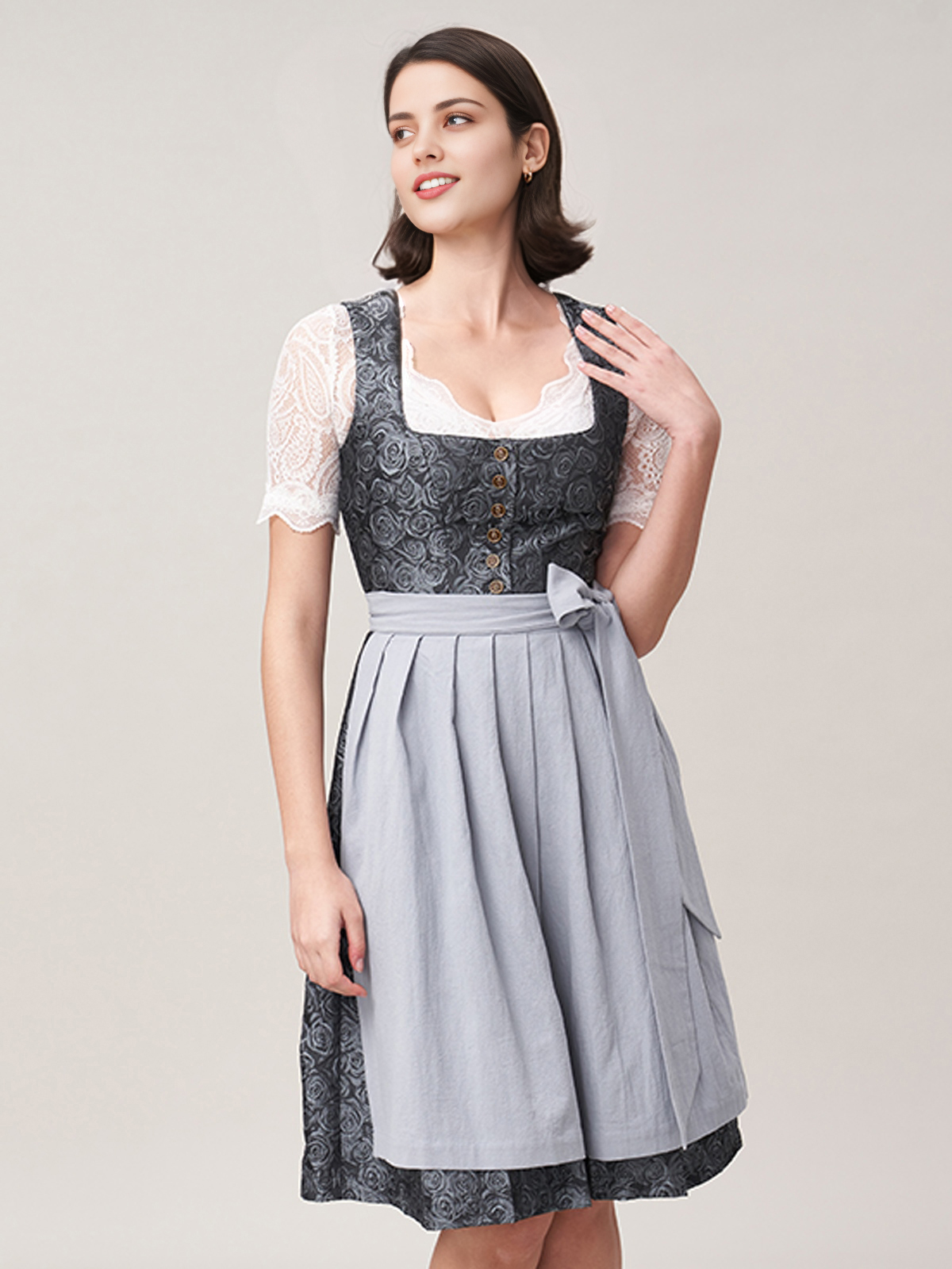 Wildleder Dirndl in Blau