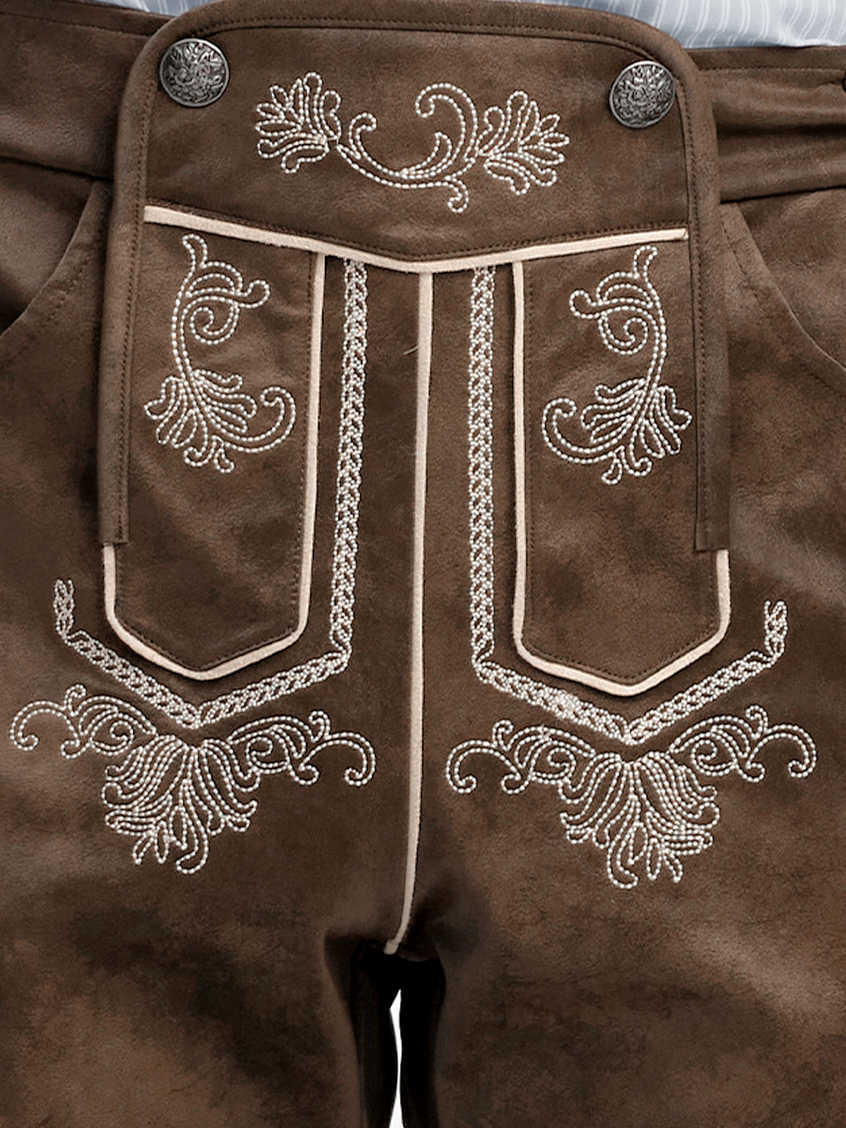 Dirndl in Braun mit traditionellem Design