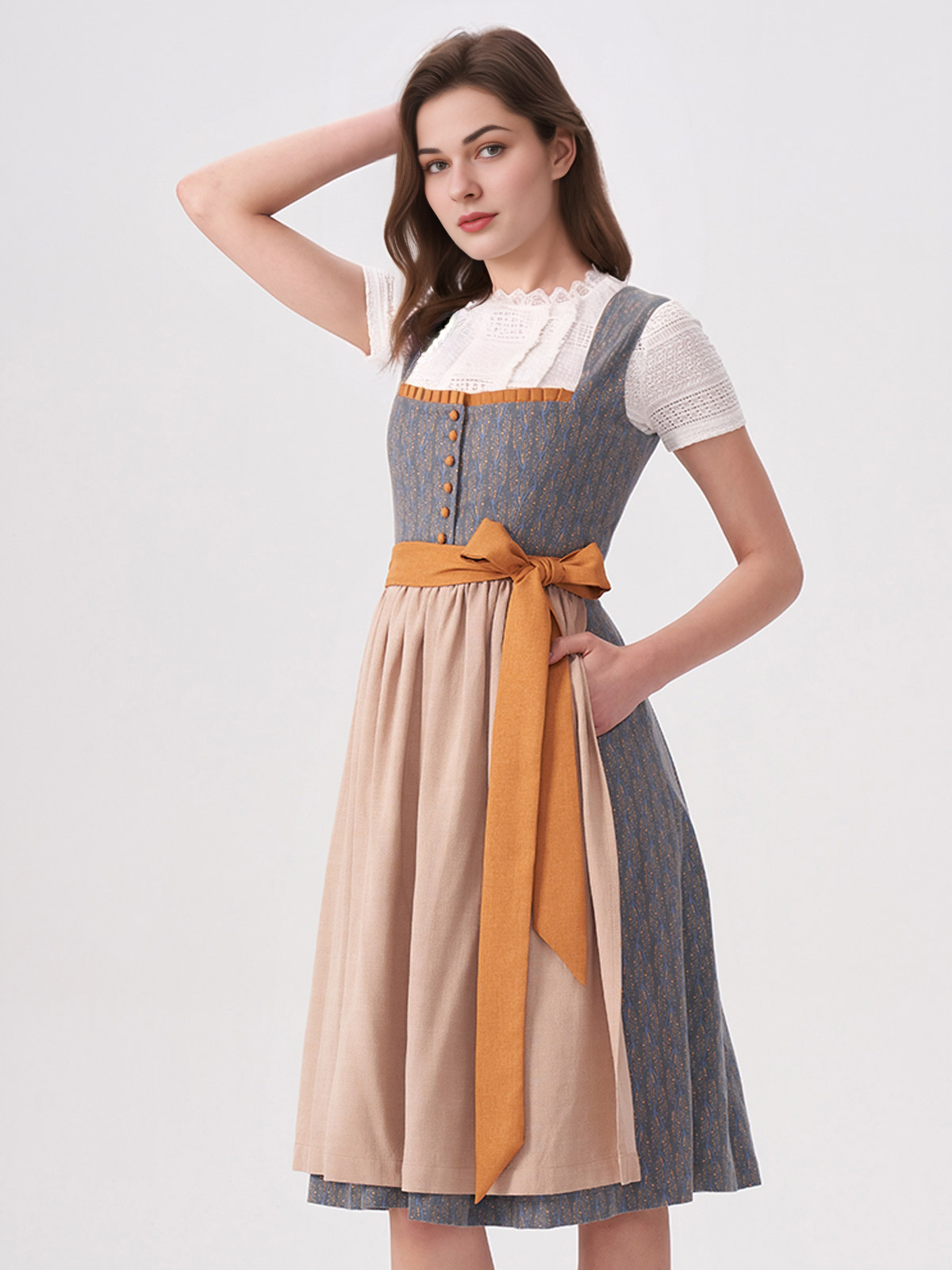 Grünes Dirndl Samt in eleganter Ausführung