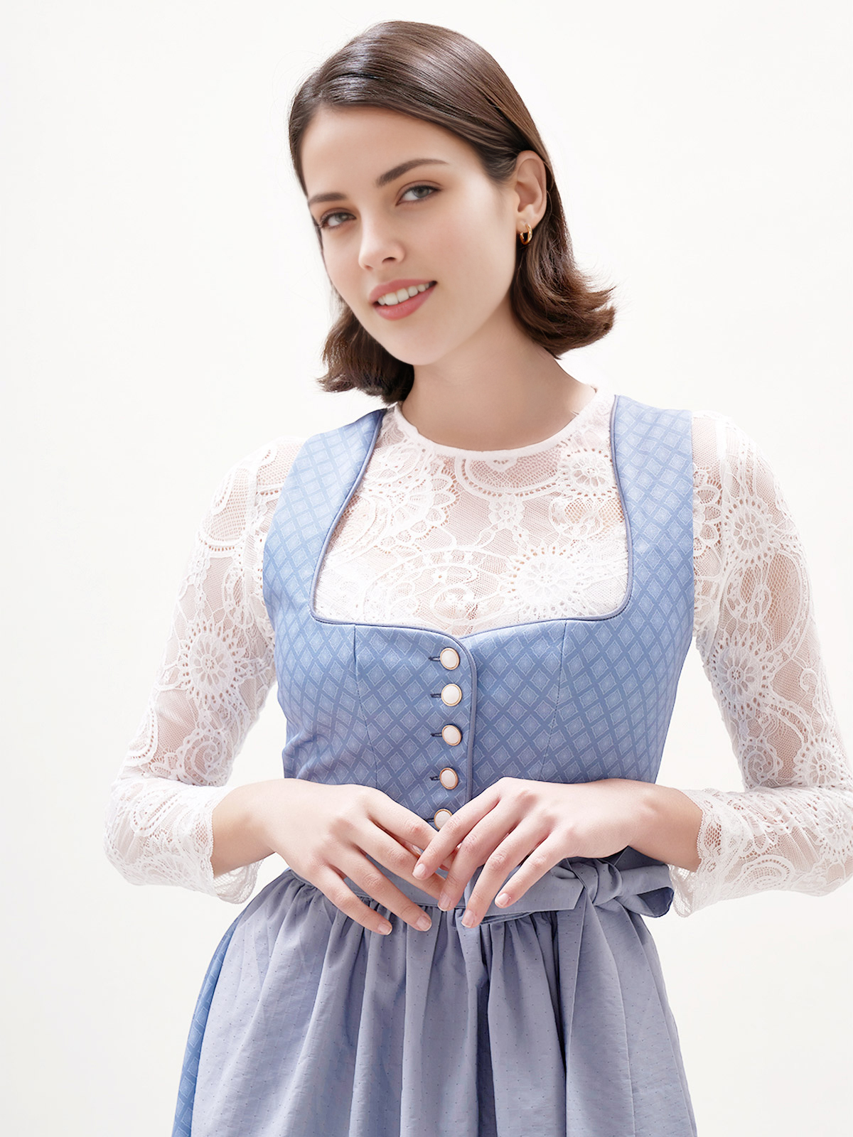 Elegantes Dirndl in Grün Samt