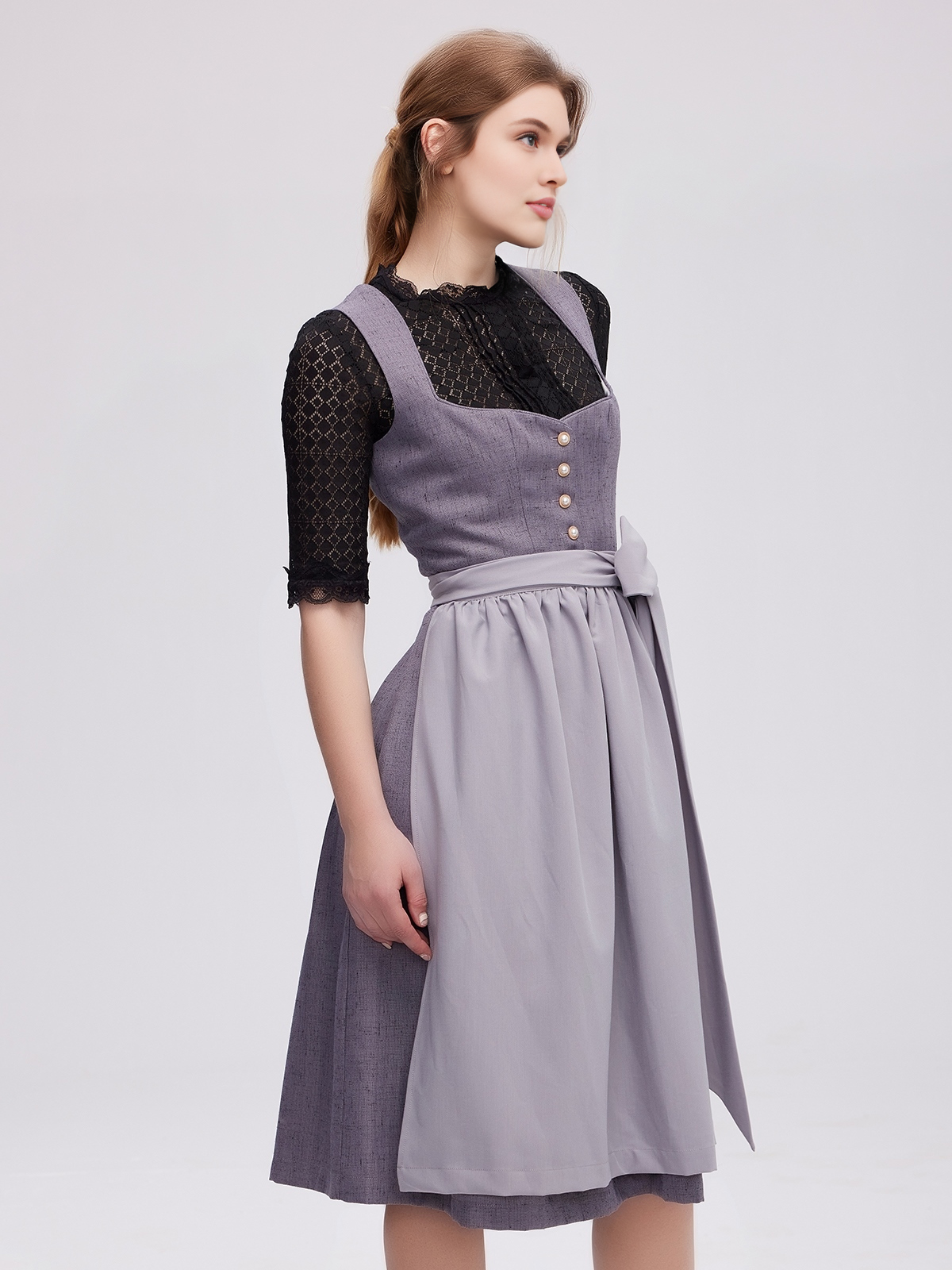 Elegantes Jamei Dirndl in Grau